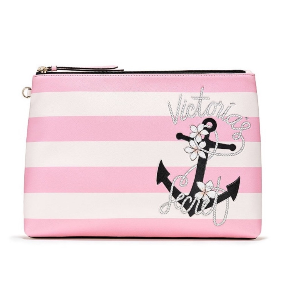 🟣 VICTORIA’S SECRET Paradise Stripe Bag NEW